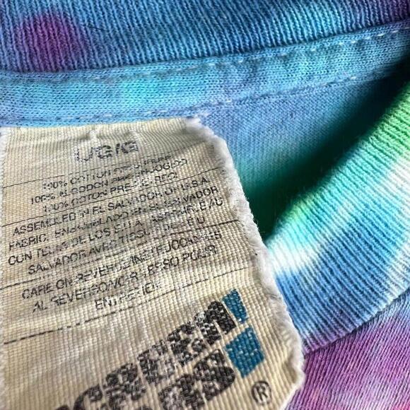 Vintage T Shirt Screen Stars Single Stitch Heart 1990s Tie Dye - Picture 4 of 7